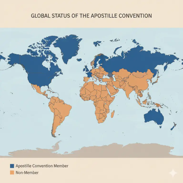 Apostille convention global map